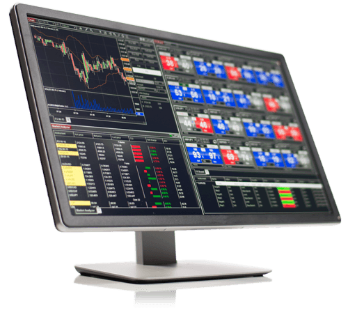 Plataforma NinjaTrader en un monitor